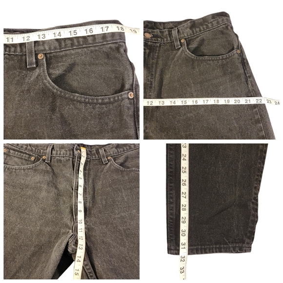 Levi's 550 Vintage 90's Dark Wash Honeycomb Whiskered Denim Jeans Men's 38x32 - Picture 15 of 15